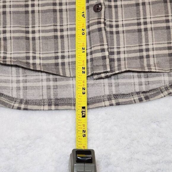 Passport Flannel Shirt Womens Medium Multi Plaid Long Sleeve Button Down Cotton - Picture 6 of 7